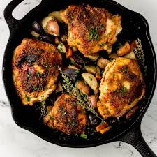 Ultimate 30 Minute Chicken Thighs with Vegetables (Skillet Dinner)