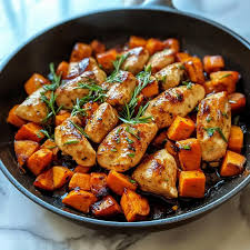 Irresistible Spicy Chicken and Sweet Potatoes (One-Pan Skillet)